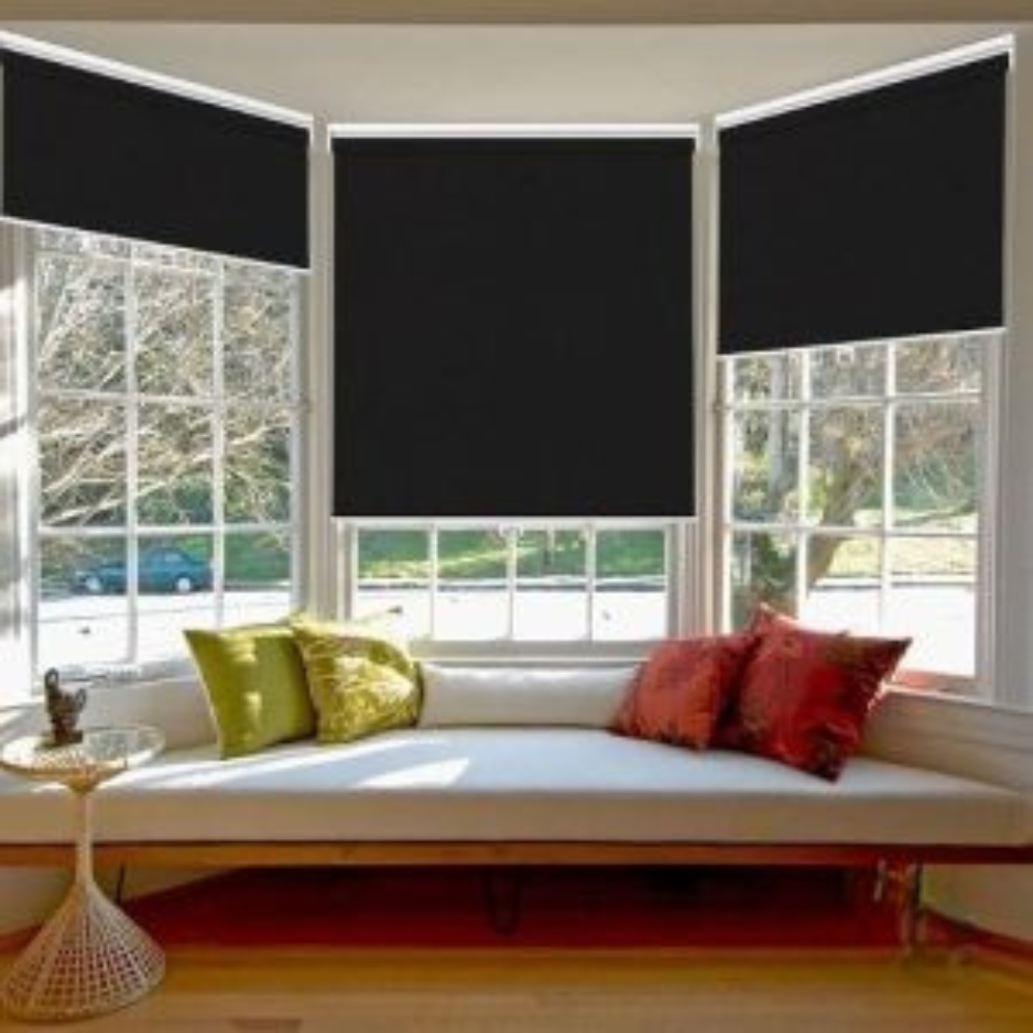 Black Venetian Blinds