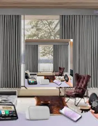 Lightweight sheer curtains installed in a bright living room, allowing soft natural light while maintaining privacy.