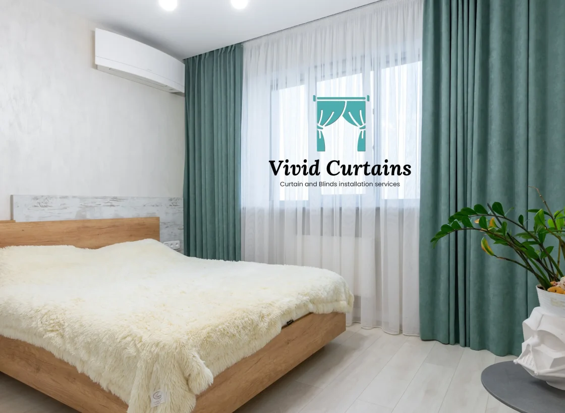 High-quality fabric curtain in Abu Dhabi living room, providing style, privacy, and light control